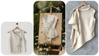 تصویر از 10 مدل تاپ با پارچه لینن