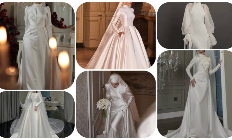 لباس-عروس-با-پارچه-سیلک