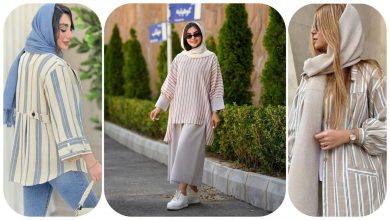 تصویر از پارچه لینن راه راه و خلاقیت با آن