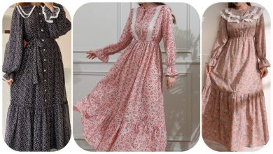 تصویر از ۴ ویژگی پیراهن های وینتج با پارچه نخی گلدار