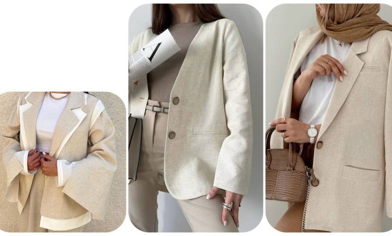 ایده-های-جذاب-کت-کژوال-با-پارچه-لینن