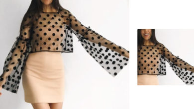 تصویر از ۶ مدل بلوز با پارچه تور خالدار فلوک