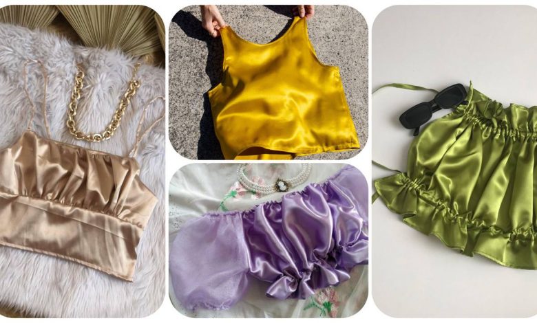 کراپ-تاپ-با-پارچه-سیلک،-یک-انتخاب-دخترانه