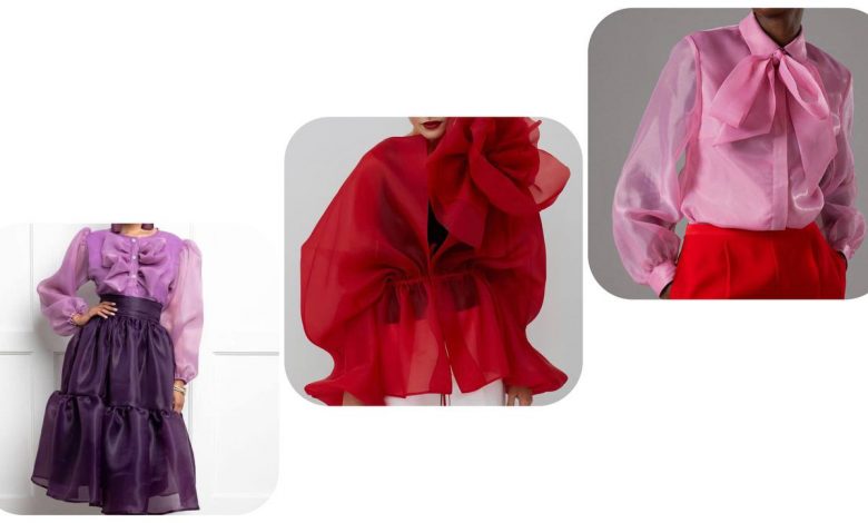 انواع-مدل-بلوز-های-مناسب-با-پارچه-ارگانزا-ساده