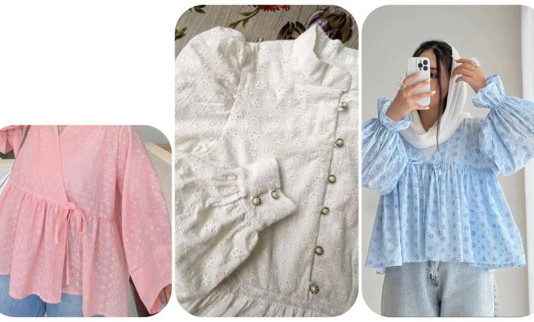 ایده-هایی-برای-بلوز-با-پارچه-وال-خامه-دوزی