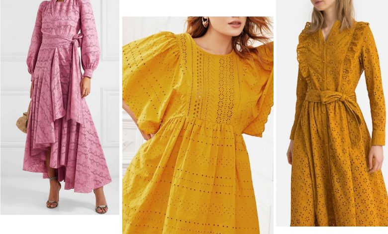 مدل پیراهن با پارچه وال خامه دوزی