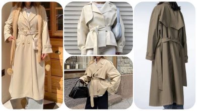 تصویر از پارچه بارانی و مانتو های زنانه ترنچ