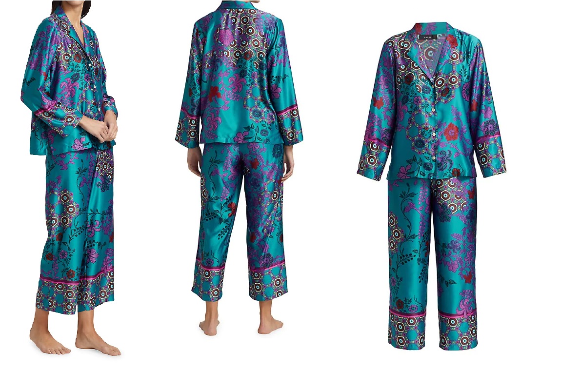 ست لباس خواب دوتکه ای ناتوری با رنگ کله غازی