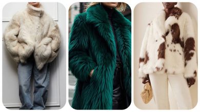 تصویر از پارچه خز و تیپ های متفاوت زمستانی