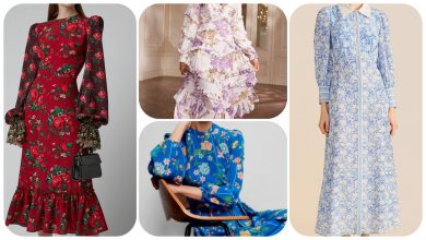 تصویر از 6 مدل لباس جذاب با پارچه کرپ گلدار