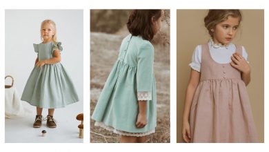 تصویر از پارچه شانتون نخ و 9 مدل پیراهن بچگانه شیک