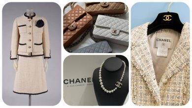 تصویر از برند شنل و مجموعه ای با پارچه شانل (پارچه بافت)