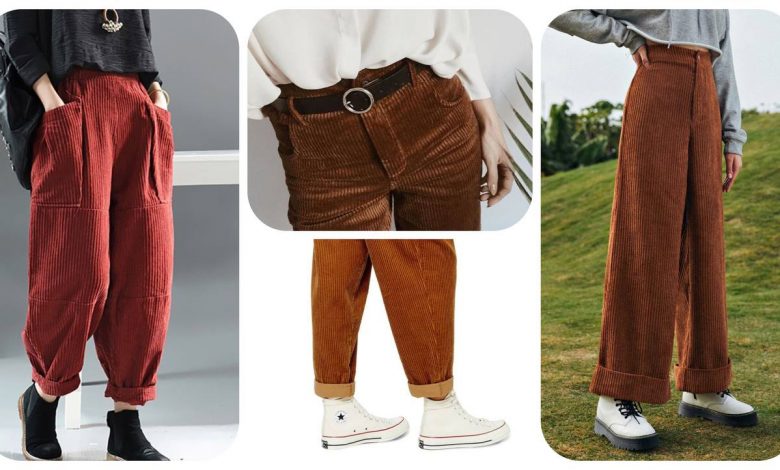 5-ایده-برای-پوشیدن-شلوار-مخمل-کبریتی-در-پاییز-+-عکس