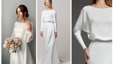 تصویر از 7 مدل لباس عروس مینیمال با پارچه استات مرلین + عکس
