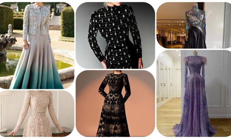9-مدل-لباس-با-پارچه-کار-شده-مجلسی-+-عکس-و-ایده-استایل