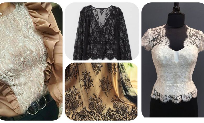 خرجکار-زیبا-و-رویایی،-پارچه-دانتل-شانتیه-+-ایده-دوخت