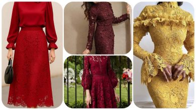 تصویر از 7 مدل پیراهن شیک با پارچه دانتل مجلسی برای سال 1403