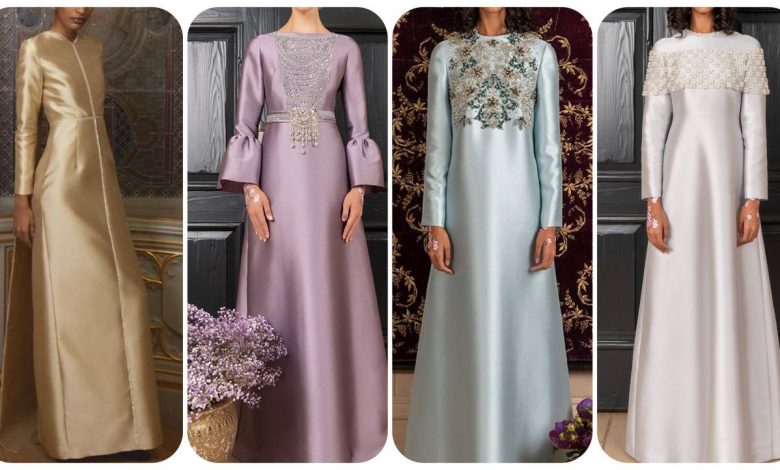 6-مدل-لباس-مجلسی-بلند-با-پارچه-تافته-ساده-+-عکس