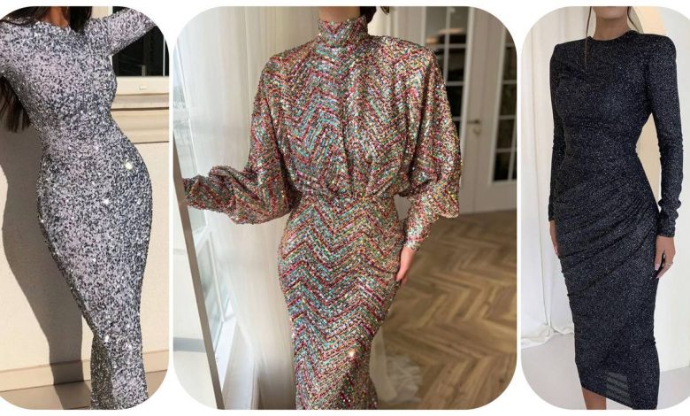 7-مدل-لباس-جذاب-با-پارچه-پولکی-ریز