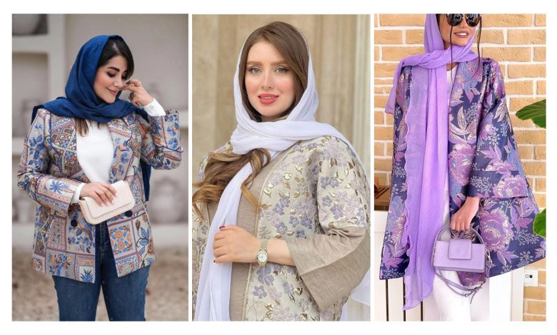 5 مدل مانتو شیک با پارچه ژاکارد پفکی ترک