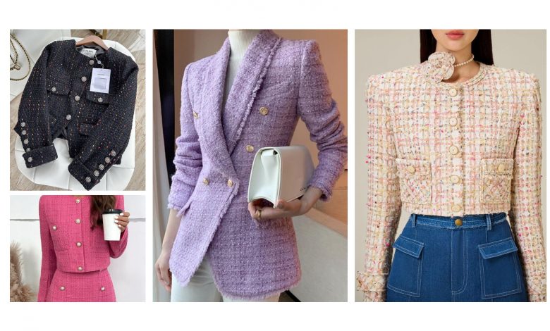 6 مدل کت زنانه جذاب با پارچه شانل لمه دار + عکس