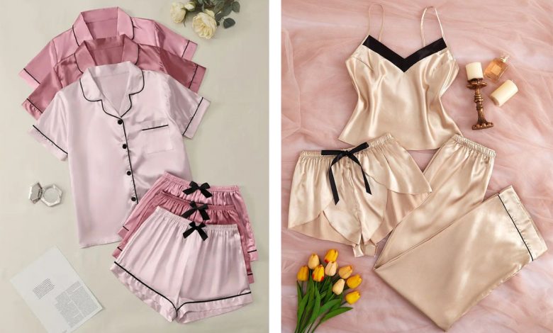 7-مدل-لباس-خواب-خیره-کننده-با-پارچه-ساتن-ال-ایکس