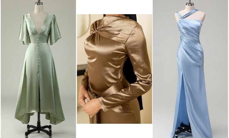 از پارچه ساتن براق برای دوخت چه لباس هایی استفاده می شود؟