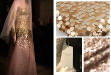 تصویر از نقش پارچه پولکی مجلسی در کالکشن جدید برند ریم آکرا (Reem Acra)