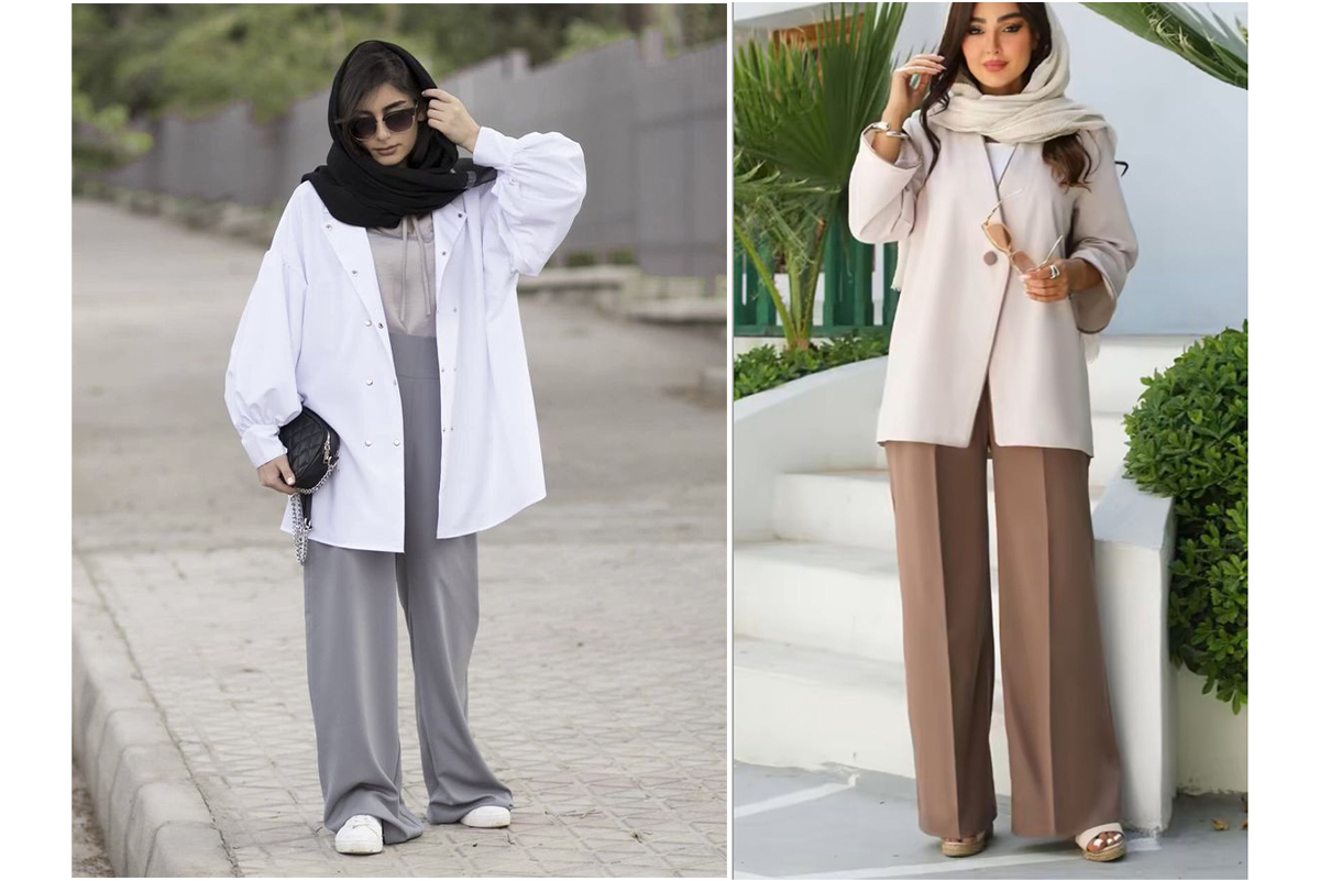 استایل رسمی با شلوار پارچه ‌ای