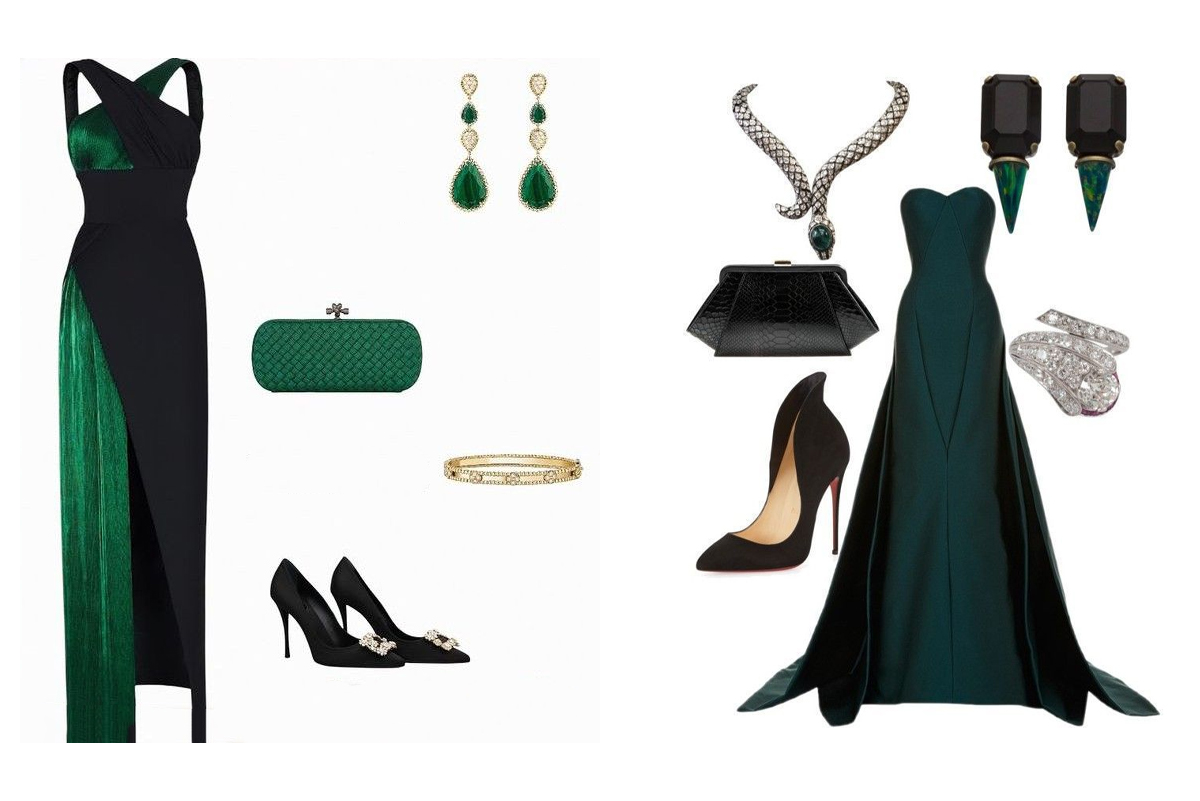 پارچه-مجلسی-مشکی-و-سبز-زمردی؛-ترکیبی-اشرافی-و-متفاوت