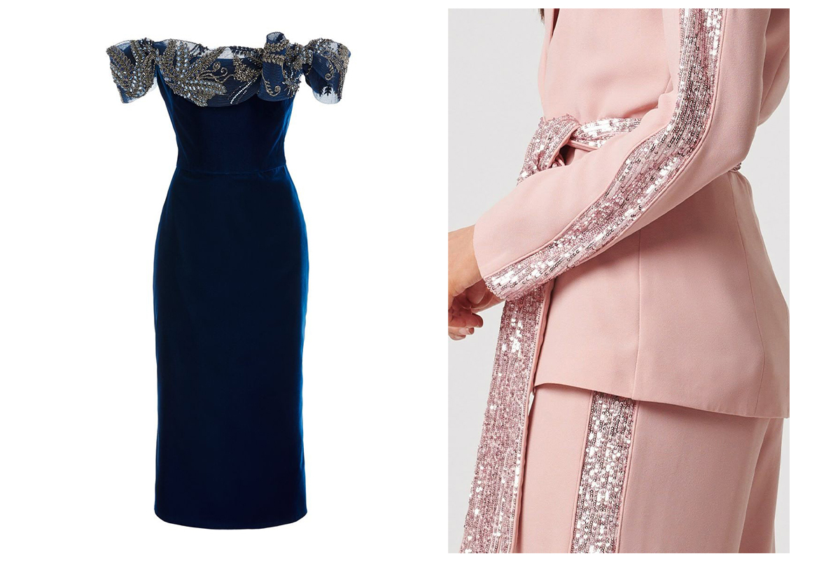 یقه و تزئینات خاص با پارچه کار شده