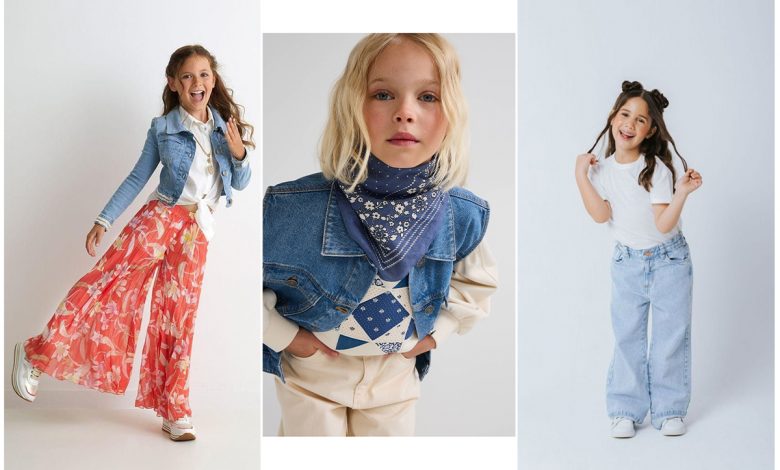 ۱۵ مدل لباس بچگانه با پارچه جین؛ استایل خاص دخترانه و پسرانه