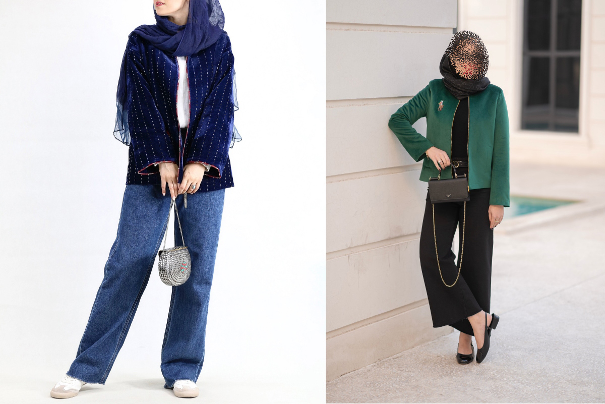 کاربرد پارچه مخمل در پوشاک پاییزه بانوان