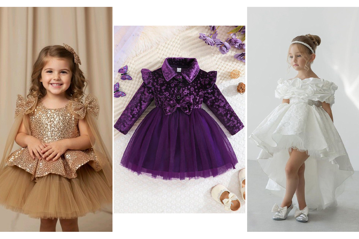 مدل-لباس-مجلسی-بچه-گانه-پفی-و-پرنسسی