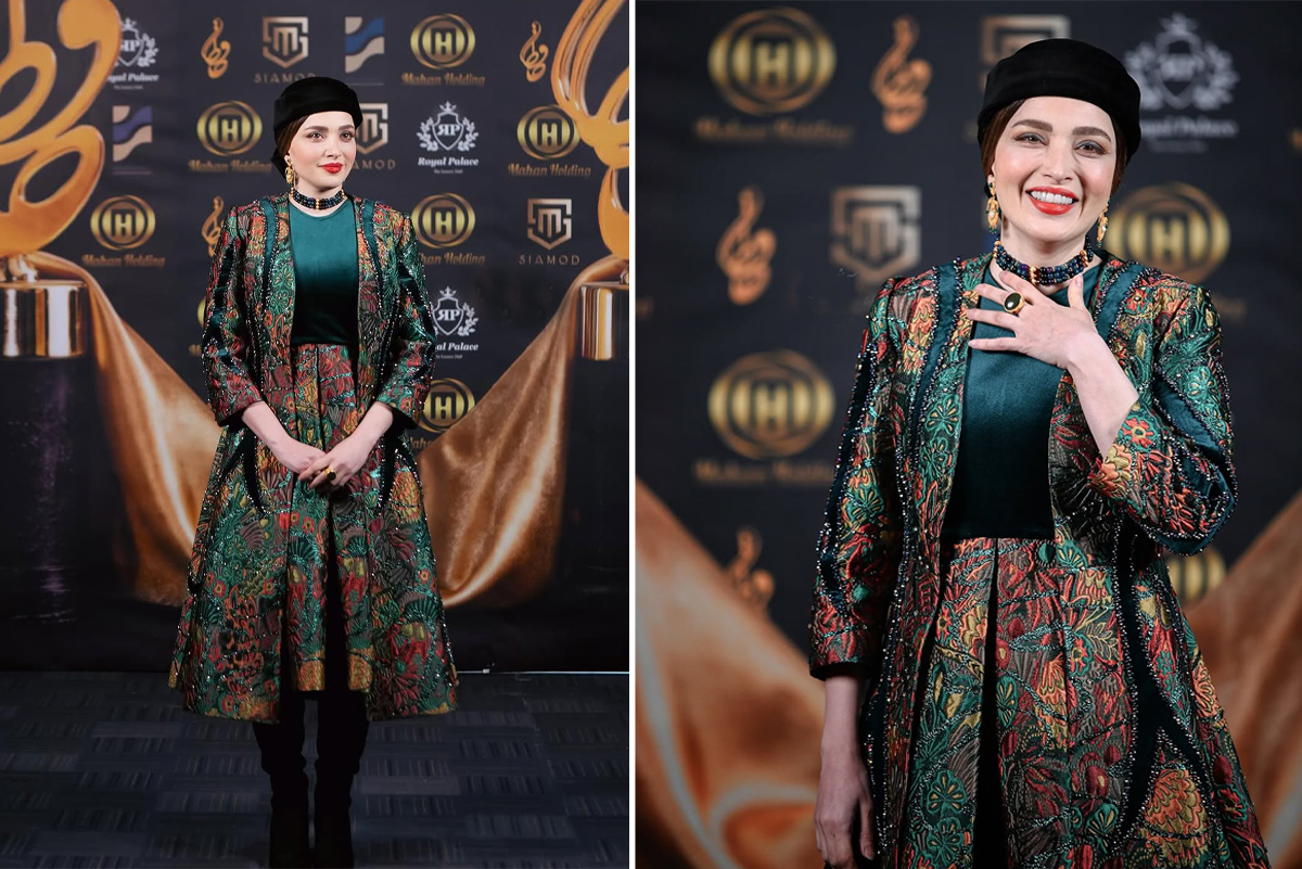 بهنوش-طباطبایی-با-ظاهری-متفاوت-در-جشن-حافظ-1404