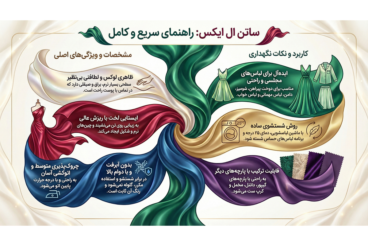 شناخت-پارچه-ساتن-ال-ایکس