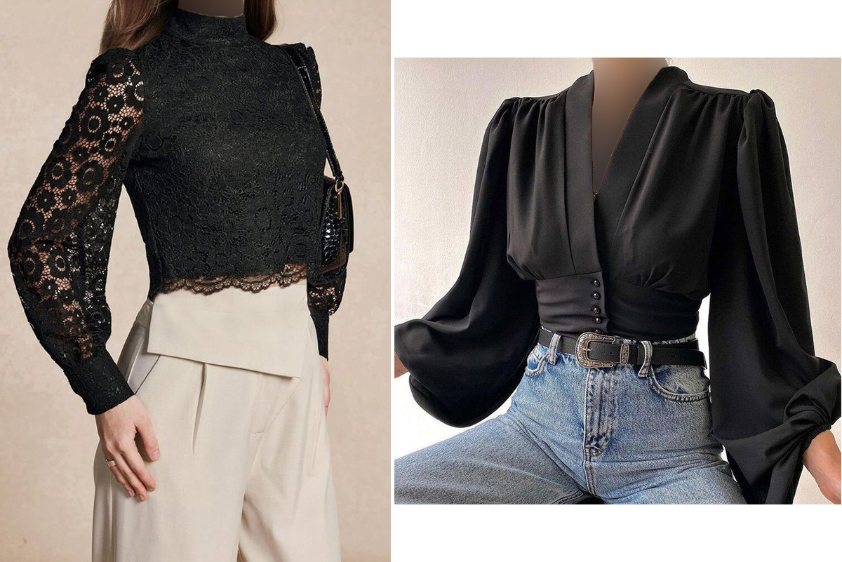 شومیز-مشکی-کراپ-یا-کوتاه؛-انتخابی-مدرن-و-ترندی