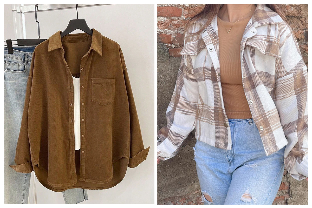 شومیز پشمی سبک با شلوار جین مام استایل