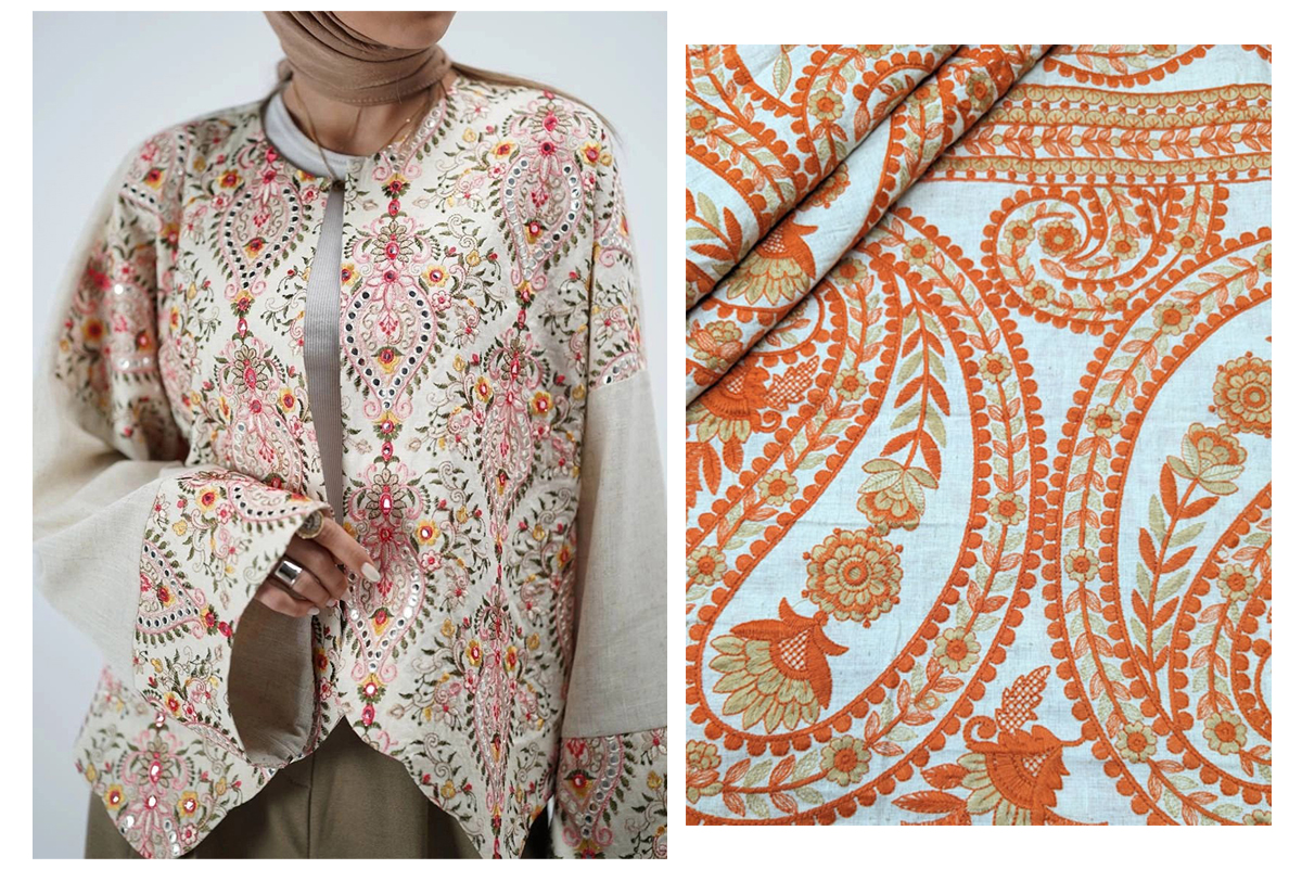 ویژگی‌های پارچه لینن سوزندوزی و جذابیتش برای بهار