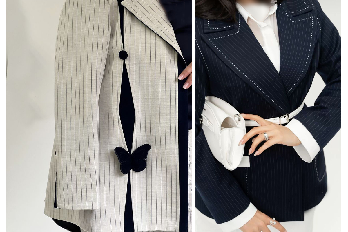 لباس-عید-1405-راه‌راه؛-کلید-استایل-مینیمال-و-شیک