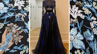 تصویر از پارچه تور پولک دوزی، ترند 2026 برای لباس ‌های مجلسی