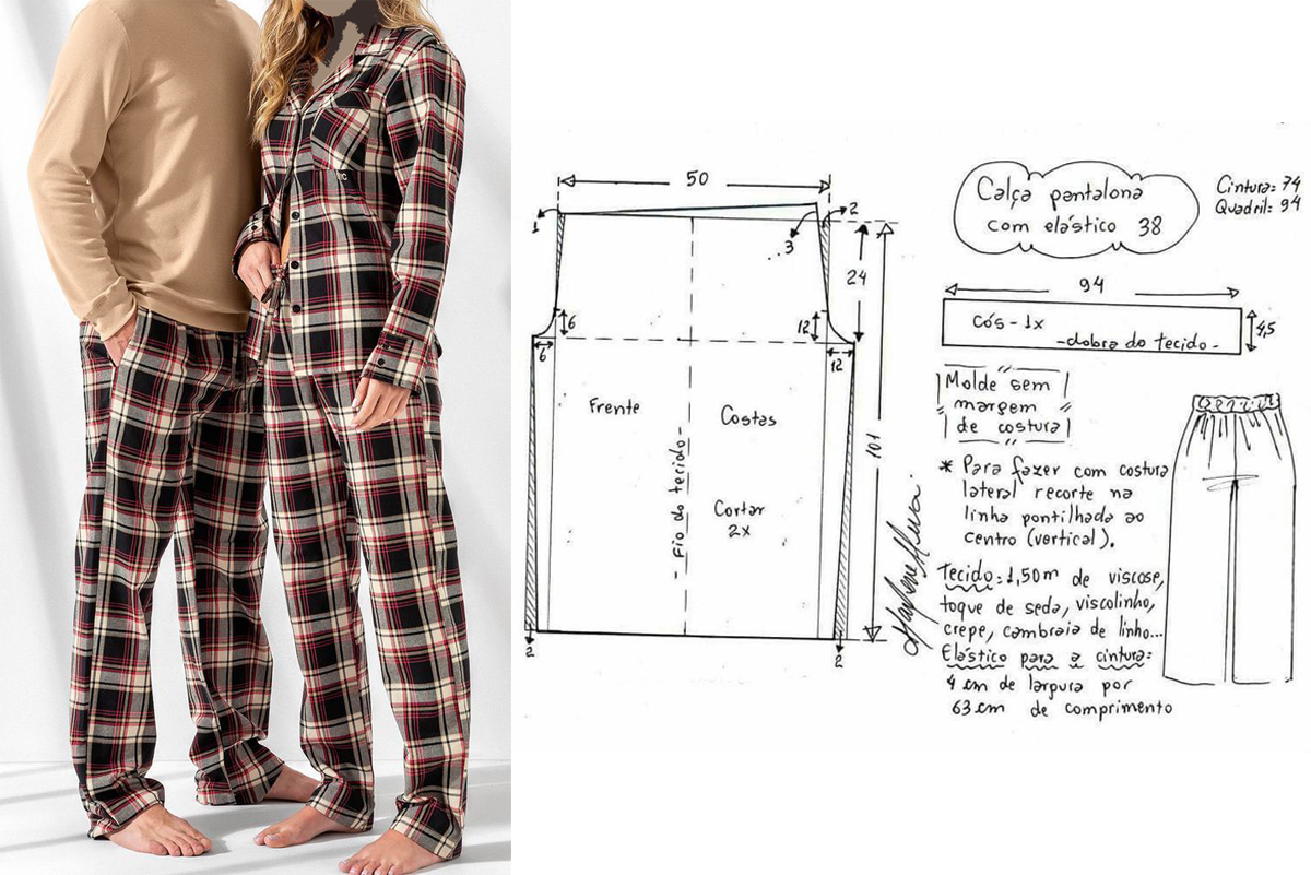 الگو-شلوار-پیژامه-ساده،-راحت-و-آغازگر