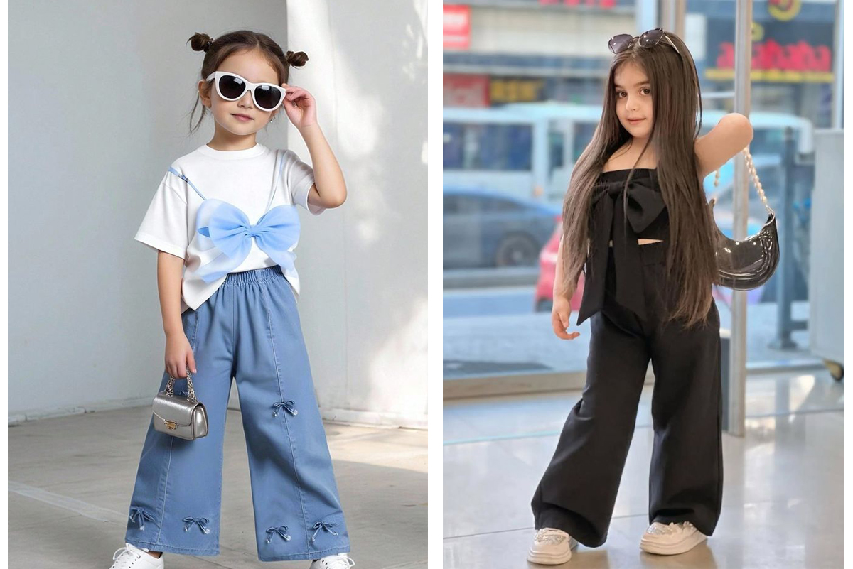 تاپ-یا-تی‌شرت-و-شلوار؛-لباس-عید-دخترانه-ساده-و-شاد