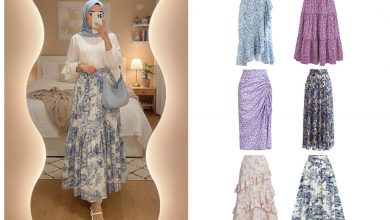 تصویر از 5 مدل دامن خنک و راحت با پارچه نخی گلدار
