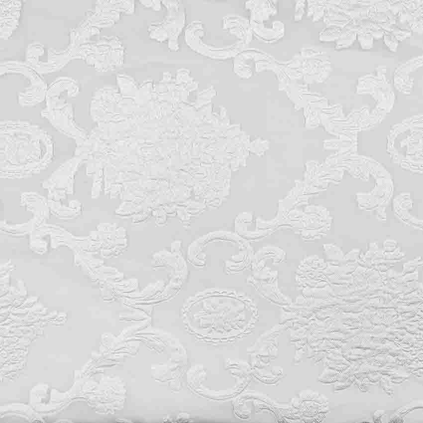 پارچه ژاکارد ارگانزا رزنتال رنگ سفید 