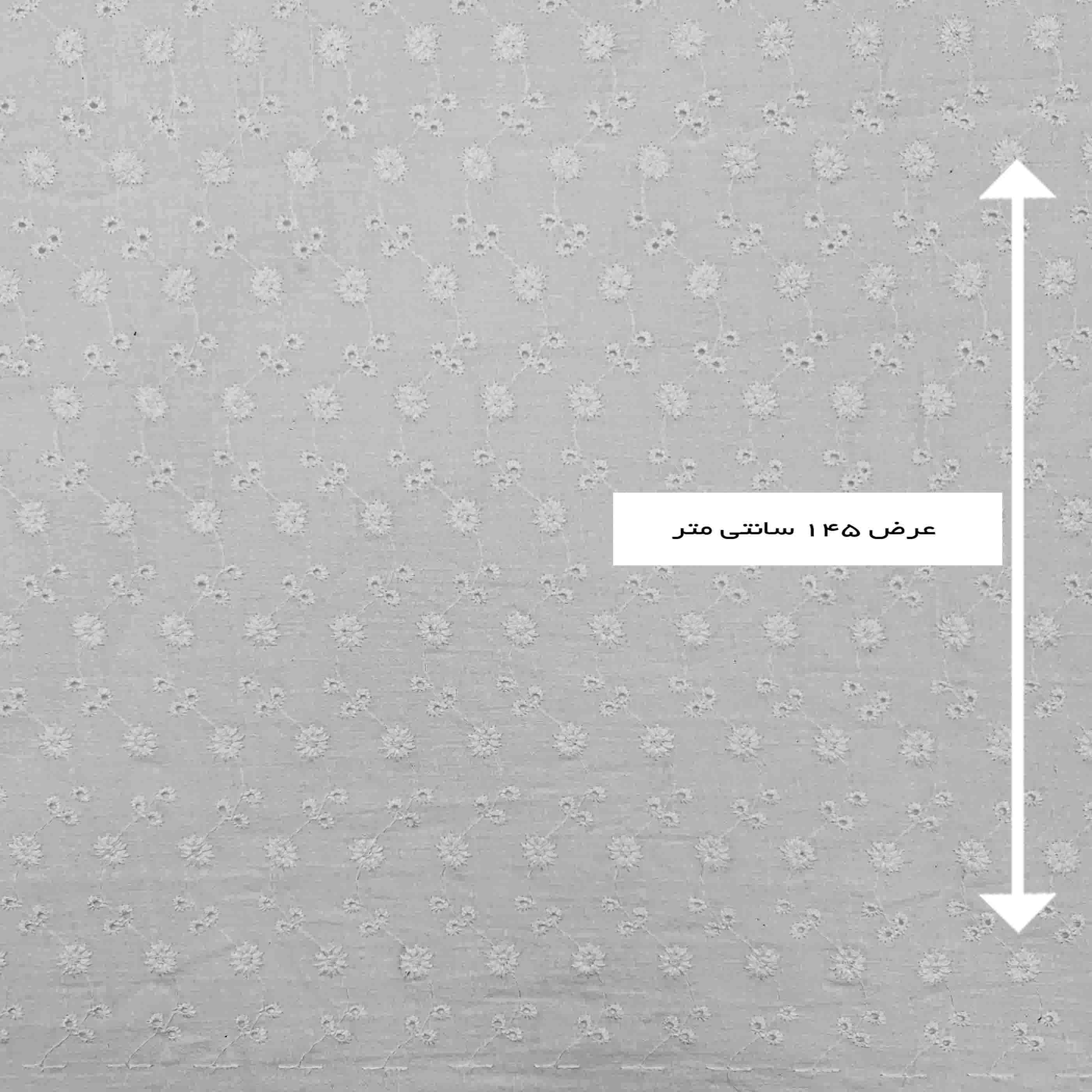 پارچه وال سوزن دوزی دیزاین 3576 رنگ 1 سفید 