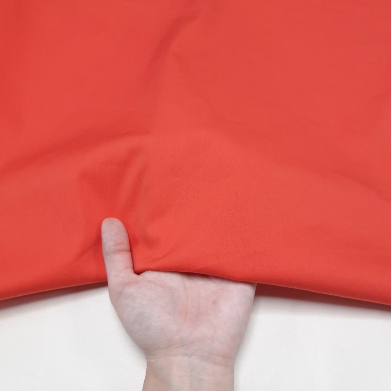 پارچه کتان کش کاغذی ساده رنگ نارنجی 