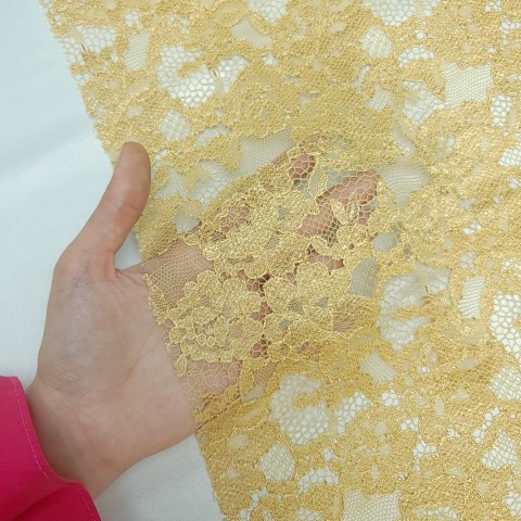 پارچه دانتل آرمیتا رنگ 14 طلایی 