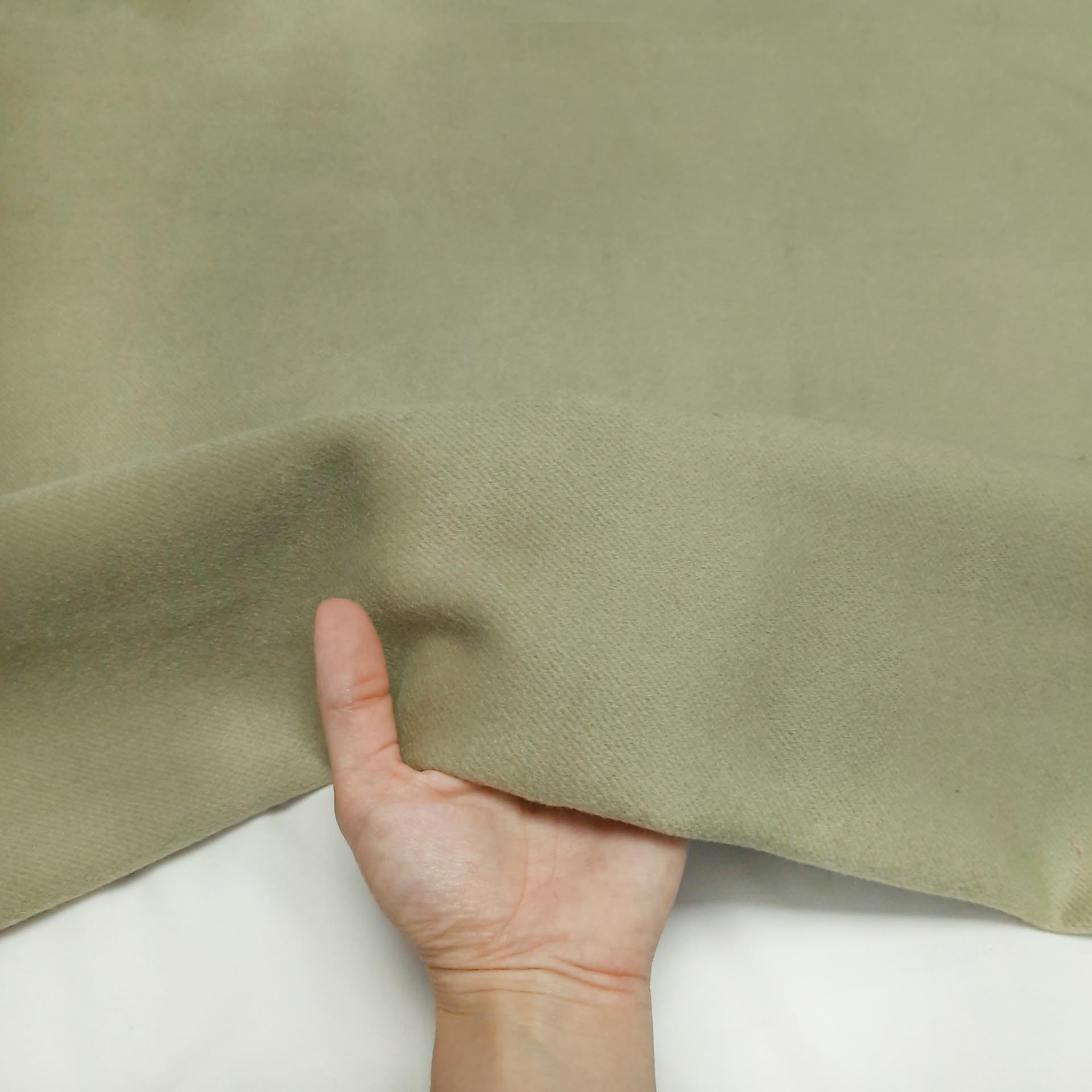 پارچه فوتر ساده رنگ سبز کبریتی 