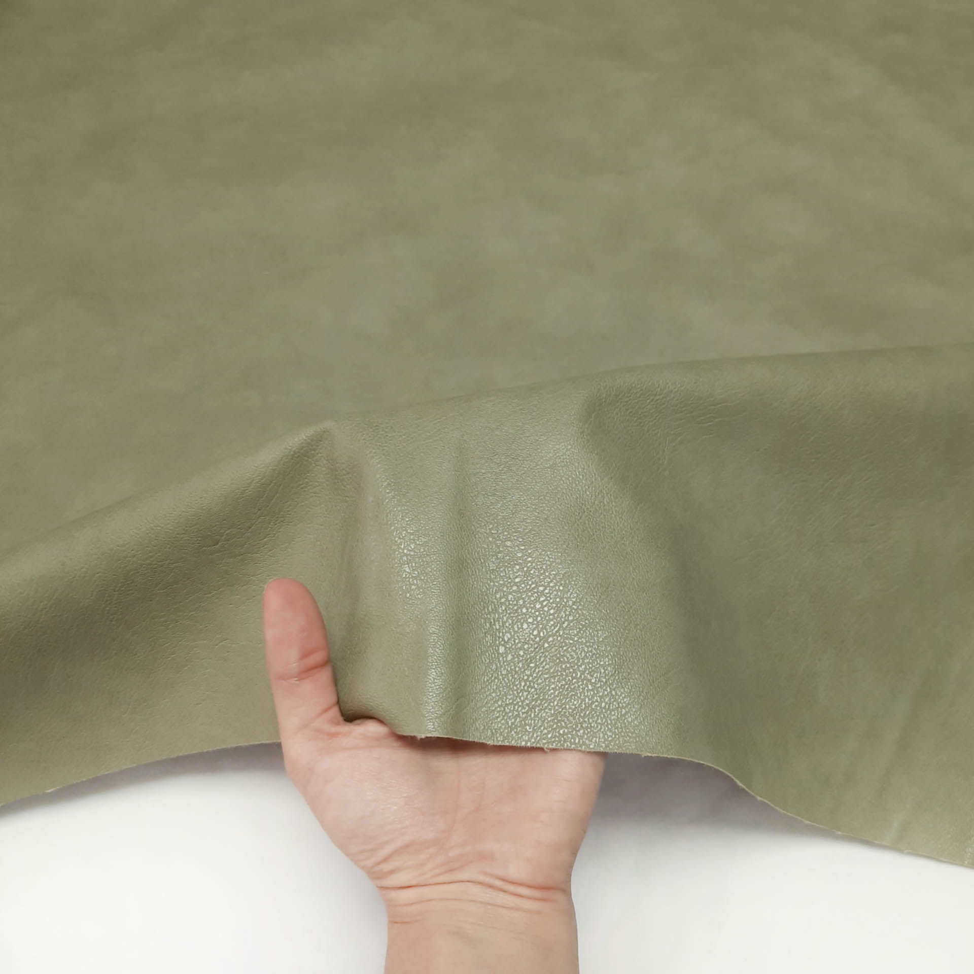 پارچه چرم ساده رنگ 8 سبز کبریتی 